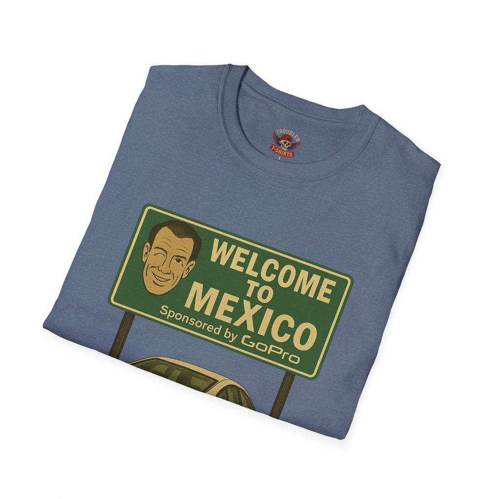 Welcome to Mexico BMW T-Shirt — Retro Road Trip Car Design