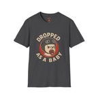Dropped As A Baby T-Shirt — Funny Retro Baby Pilot Tee