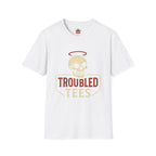 Troubled Tees Graphic T-Shirt — Skull Halo Vintage Logo Tee