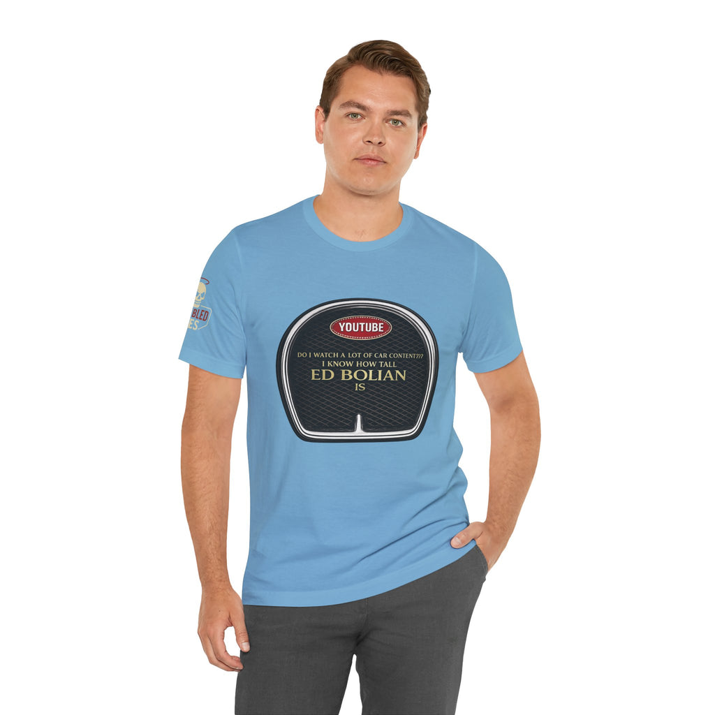 Ed "Too Tall" Bolian Hypercar Tee — 'Almost Too Tall for Hypercars'