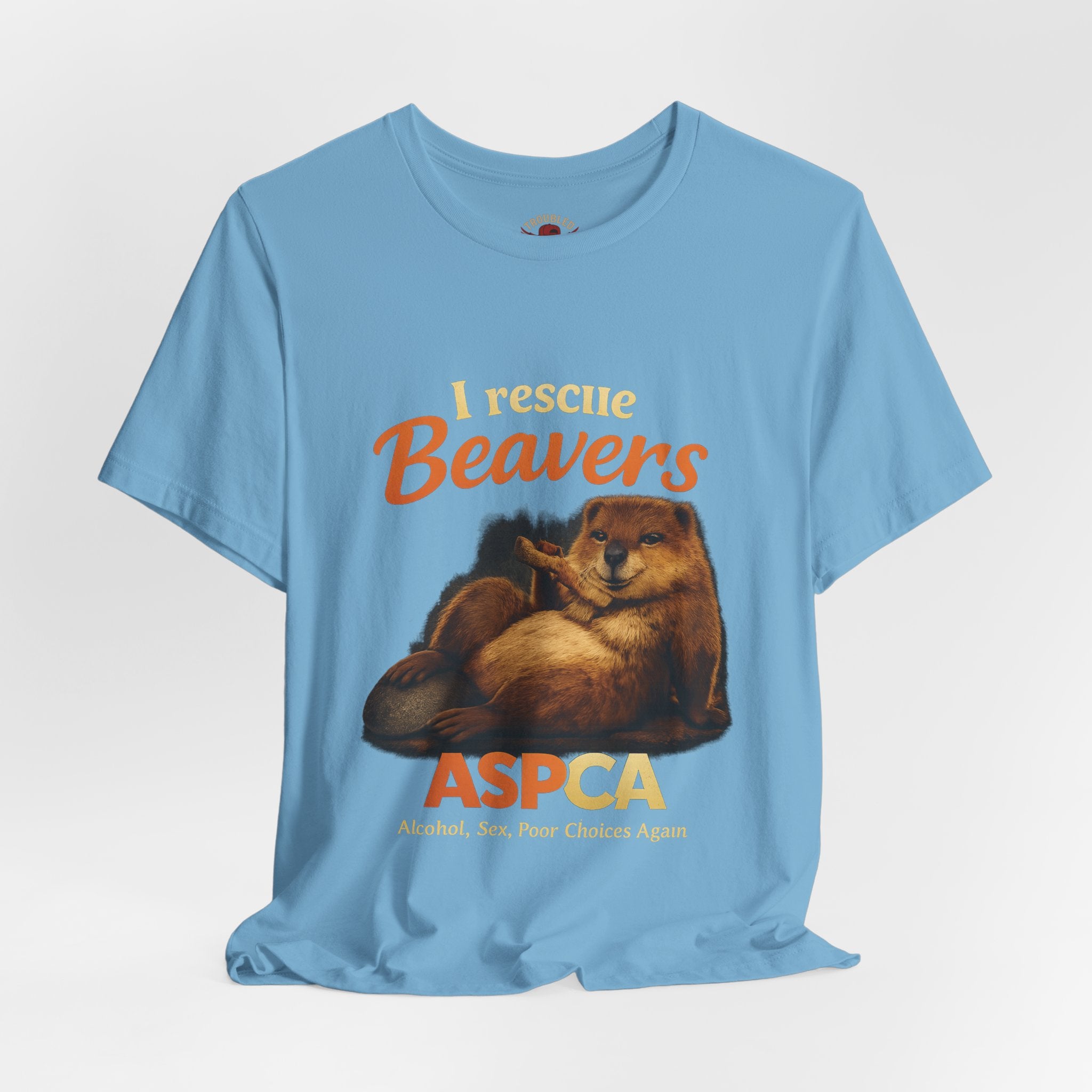I Rescue Beavers Graphic Tee — Funny Tongue-in-Cheek Wildlife Shirt
