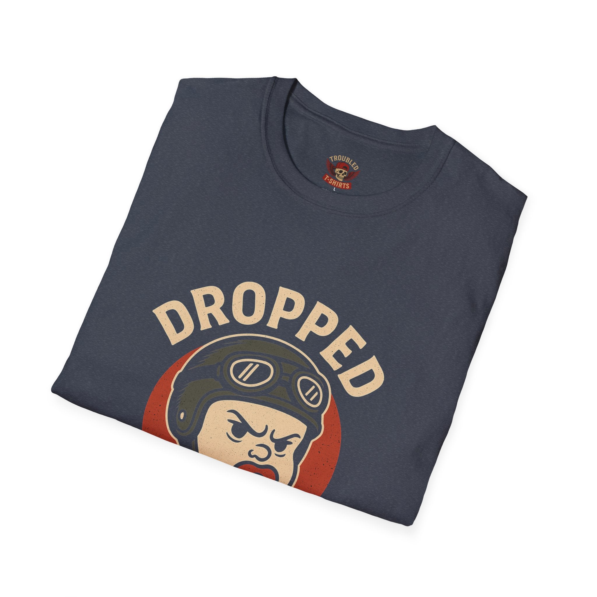 Dropped As A Baby T-Shirt — Funny Retro Baby Pilot Tee