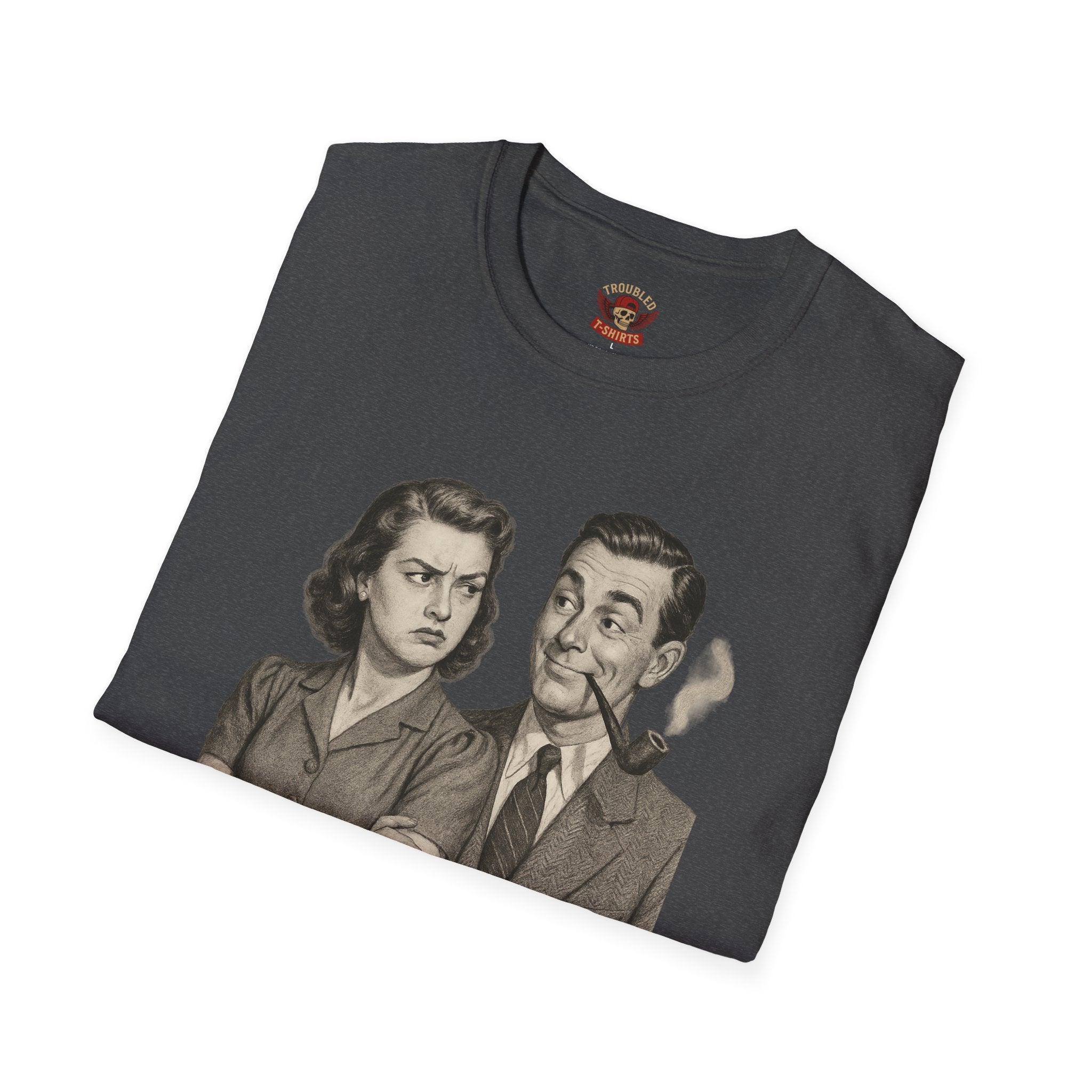 Vintage Couple T‑Shirt — "Can You Just Hug Me Normal?" Retro Humor Tee