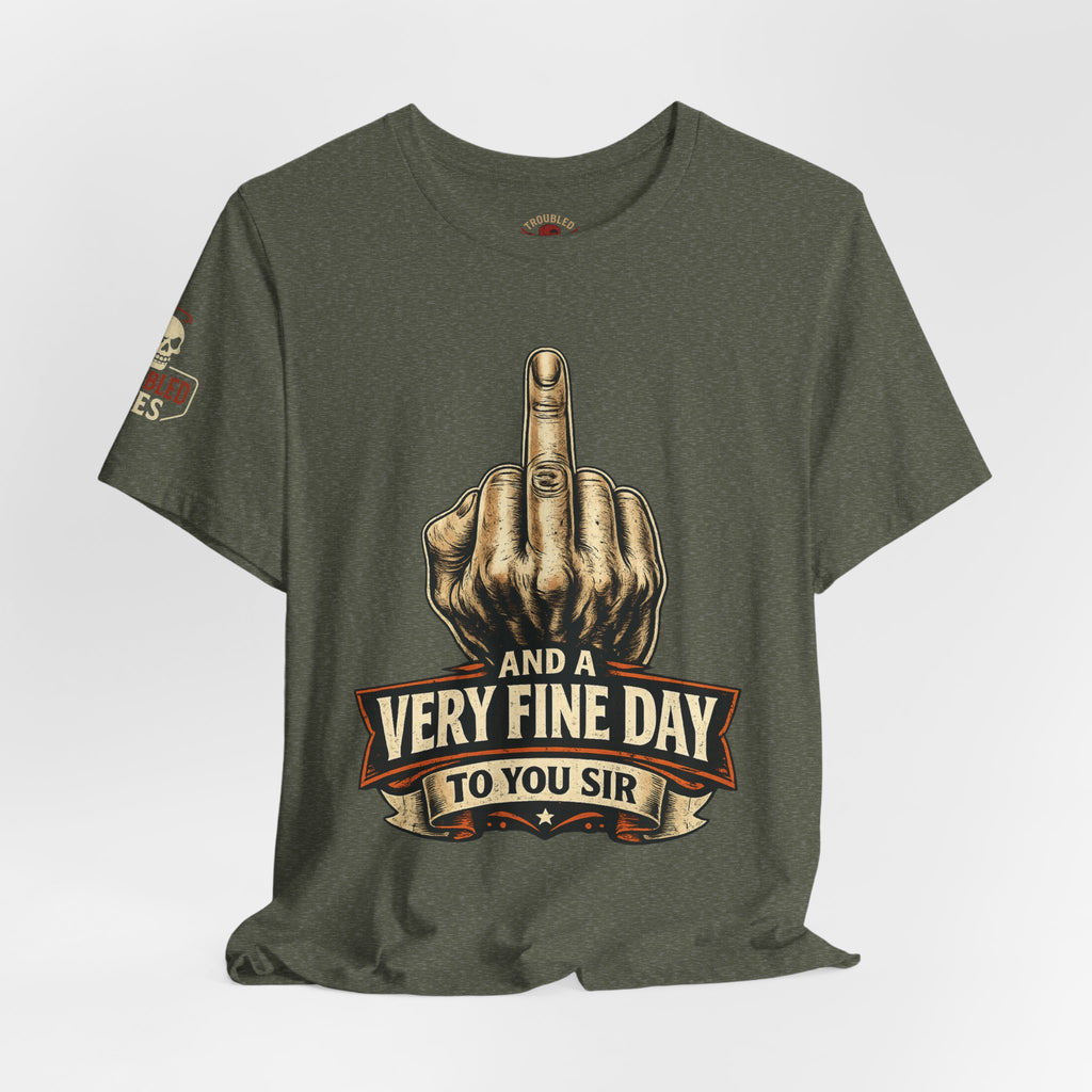 Polite Middle Finger T‑Shirt — Funny Sarcastic Graphic Tee