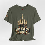Polite Middle Finger T‑Shirt — Funny Sarcastic Graphic Tee