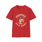 Dropped As A Baby T-Shirt — Funny Retro Baby Pilot Tee