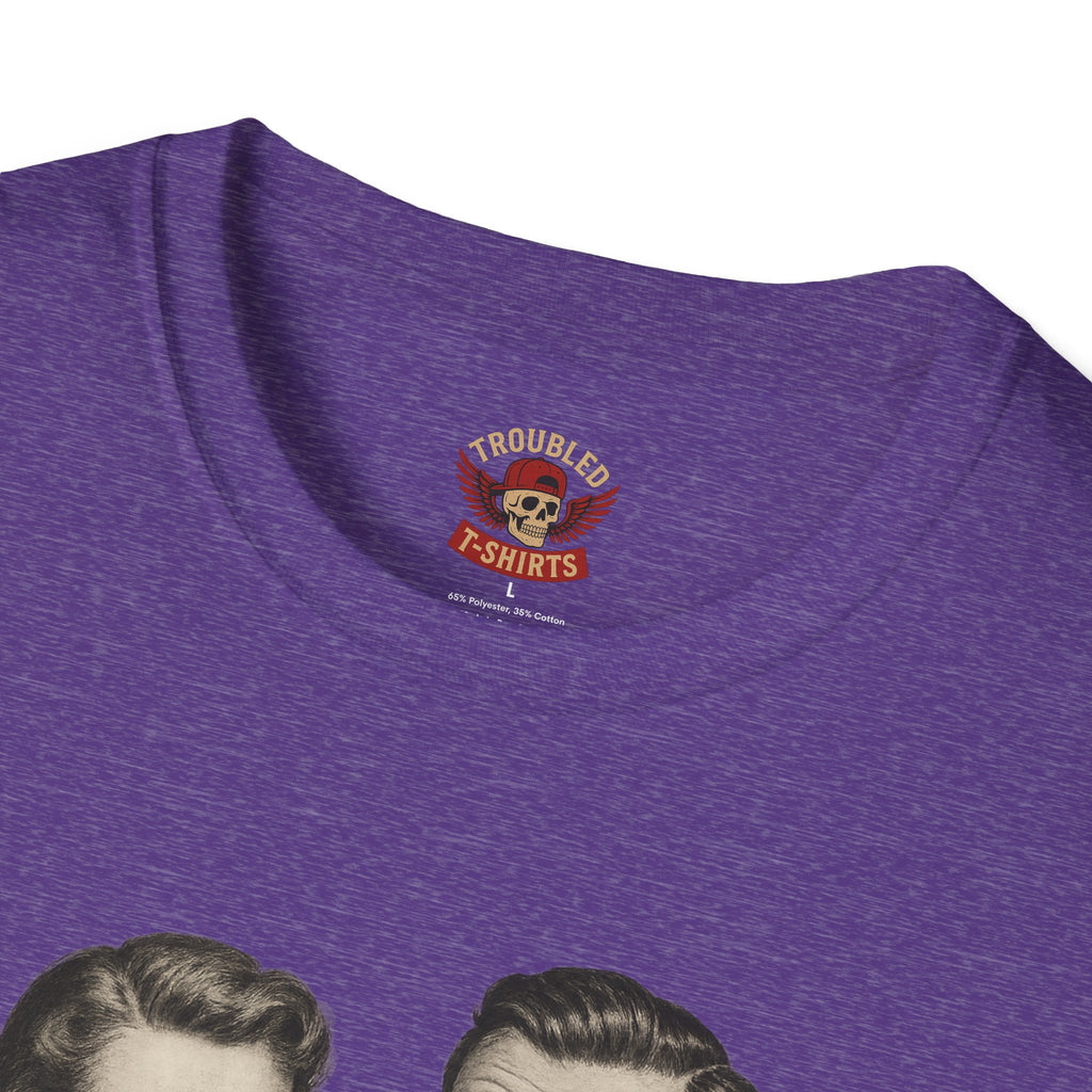 Vintage Couple T‑Shirt — "Can You Just Hug Me Normal?" Retro Humor Tee