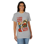 Retro BBQ T‑Shirt — "I Like Pork Butt & Girl Butt" Vintage BBQ Humor Tee
