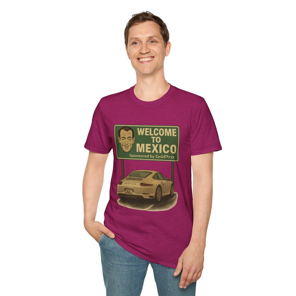 Welcome to Mexico Porsche T-Shirt — 'Welcome to Mexico' Sign Graphic Tee