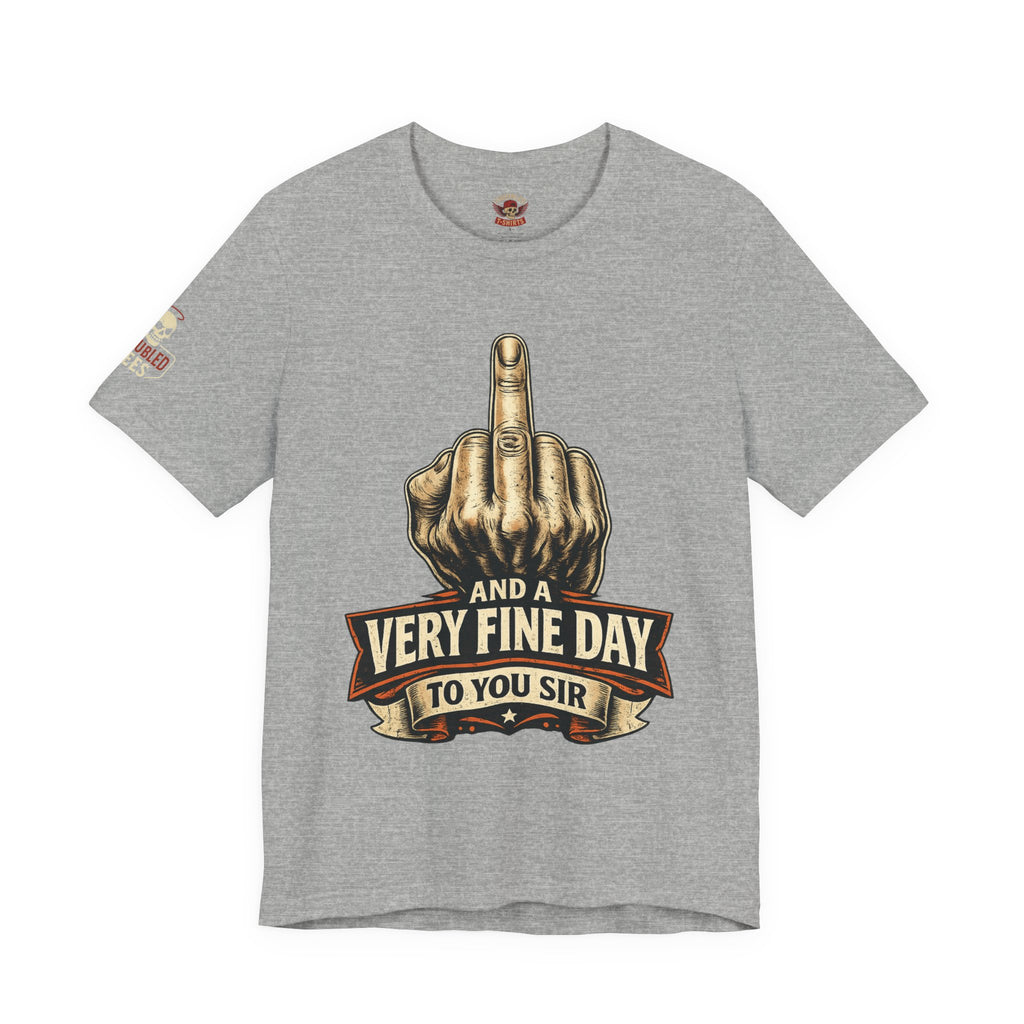 Polite Middle Finger T‑Shirt — Funny Sarcastic Graphic Tee