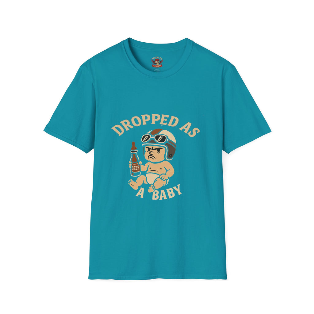 Dropped as a Baby Motorcyclist Unisex T-Shirt -