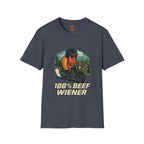 100% Beef Wiener Motorcycle T-Shirt — Funny Hot Dog Rider Tee