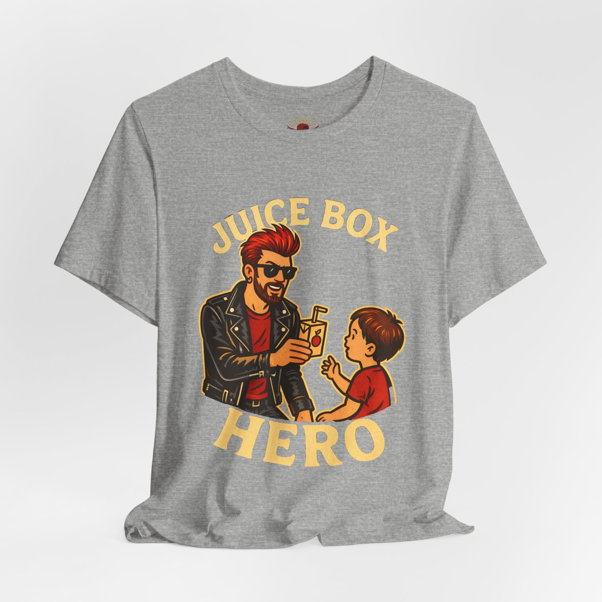 Funny Dad T-Shirt — "Dad Is a Rock Star" Juicebox Dad Tee