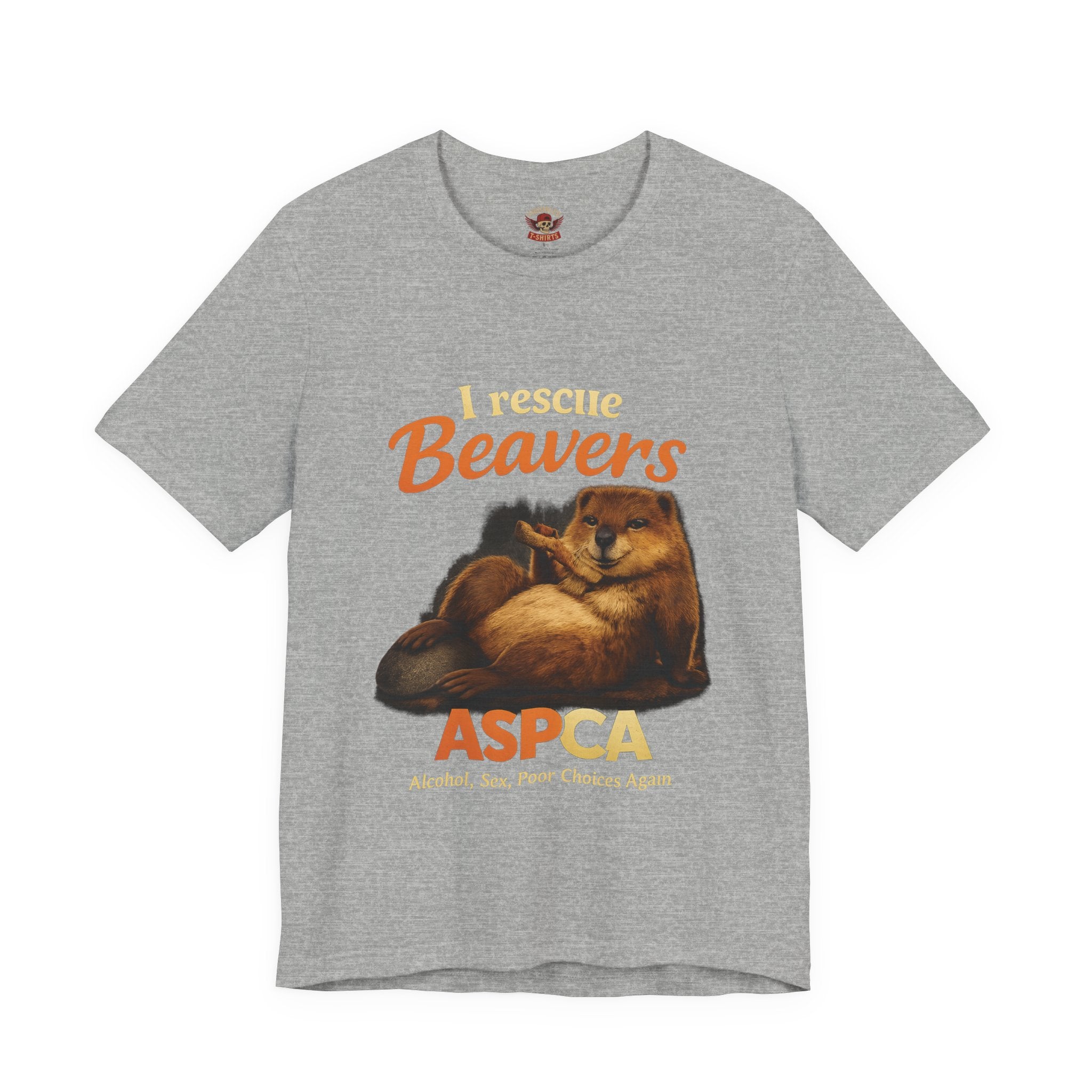 I Rescue Beavers Graphic Tee — Funny Tongue-in-Cheek Wildlife Shirt