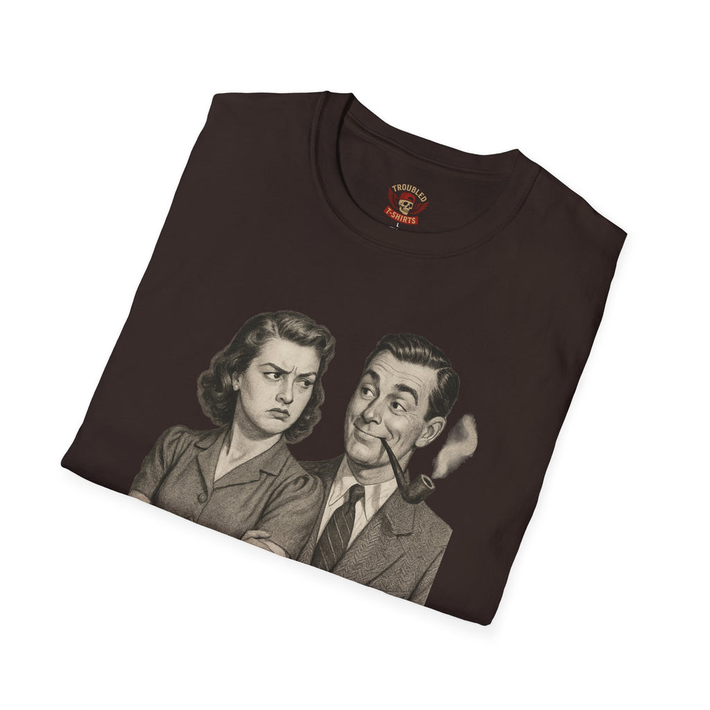 Vintage Couple T‑Shirt — "Can You Just Hug Me Normal?" Retro Humor Tee