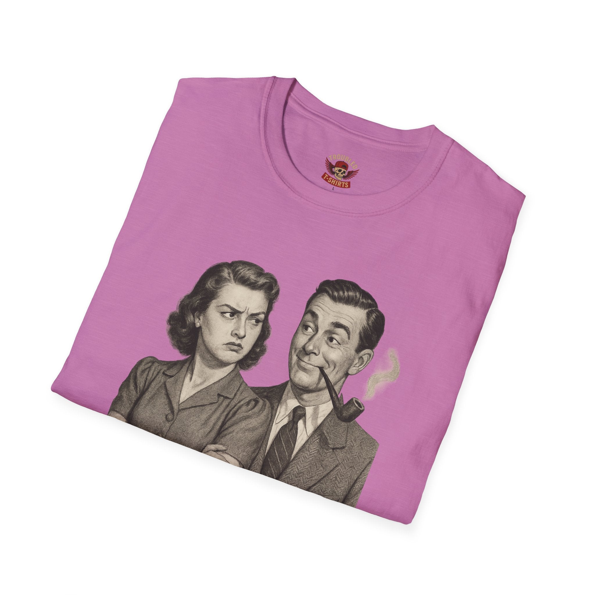 Vintage Couple T‑Shirt — "Can You Just Hug Me Normal?" Retro Humor Tee