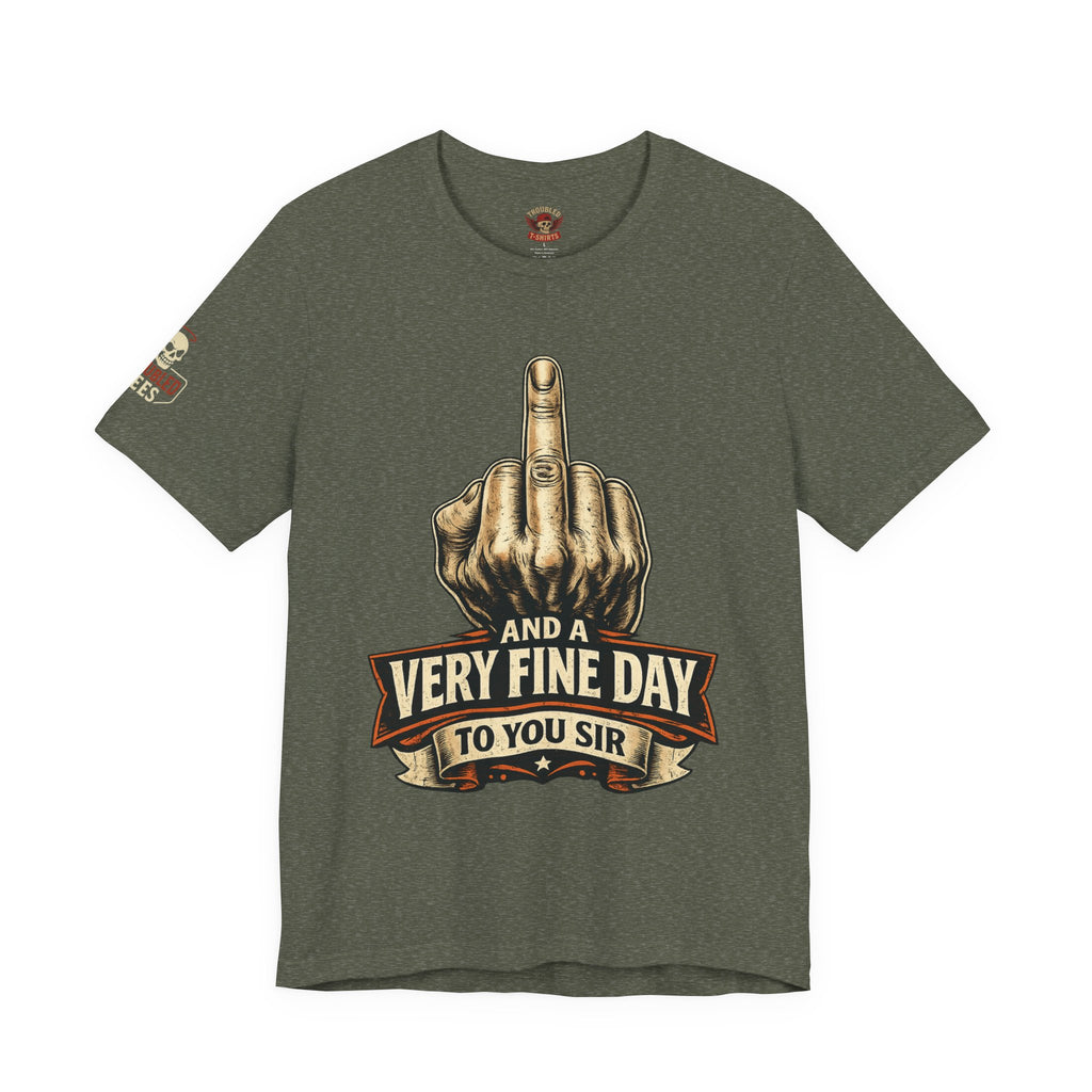Polite Middle Finger T‑Shirt — Funny Sarcastic Graphic Tee
