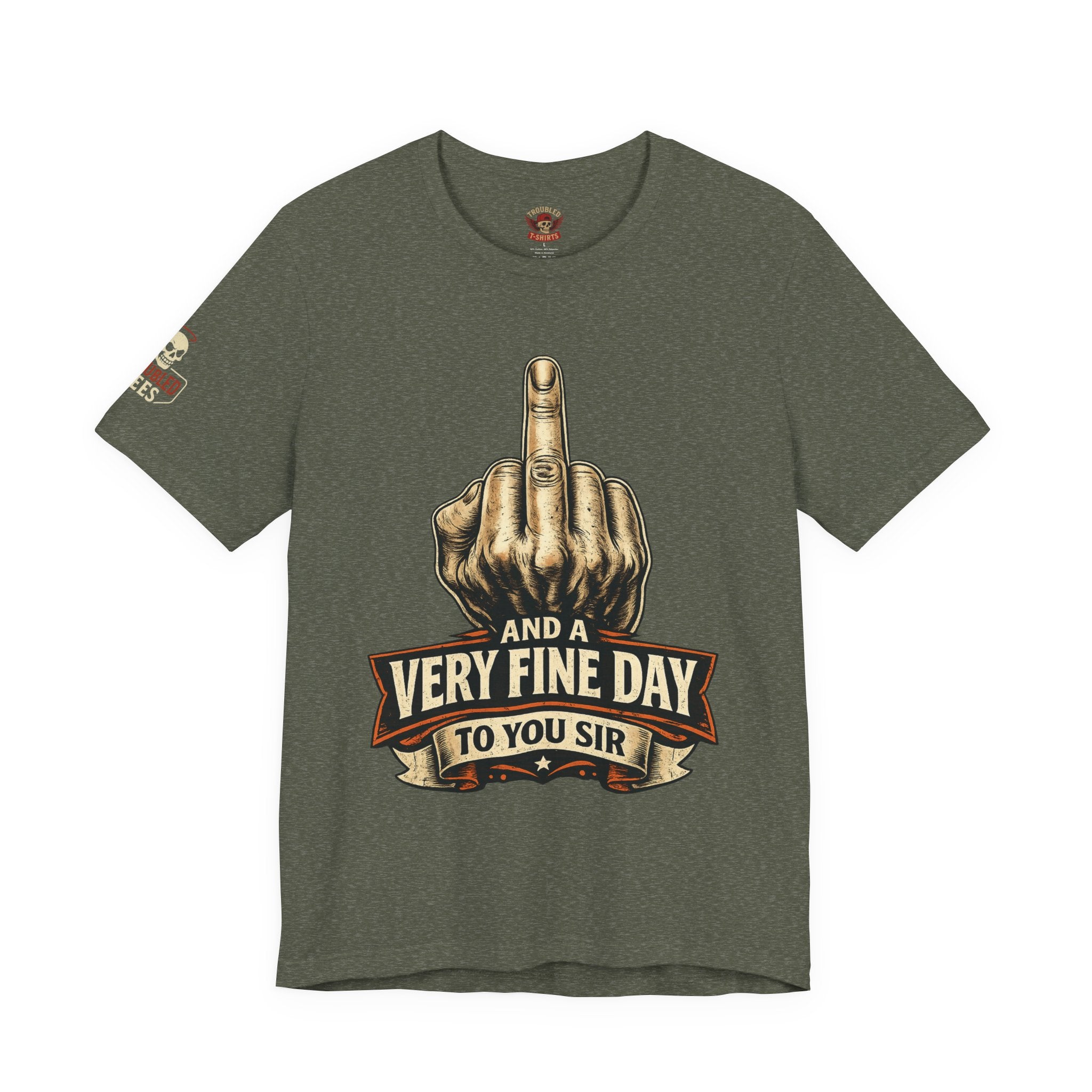 Polite Middle Finger T‑Shirt — Funny Sarcastic Graphic Tee