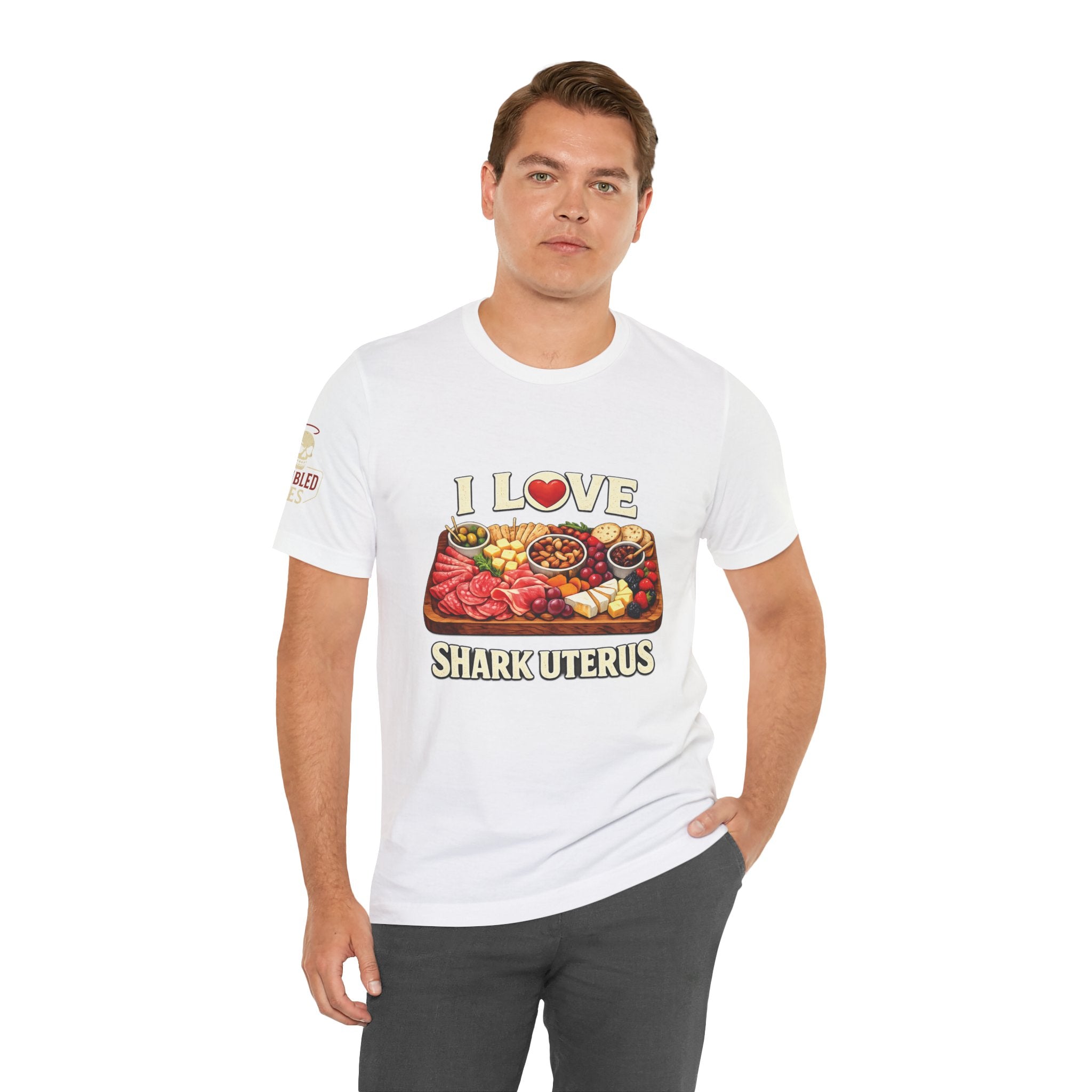 Shark Uterus “I Love Shark Uterus” Charcuterie Foodie Tee