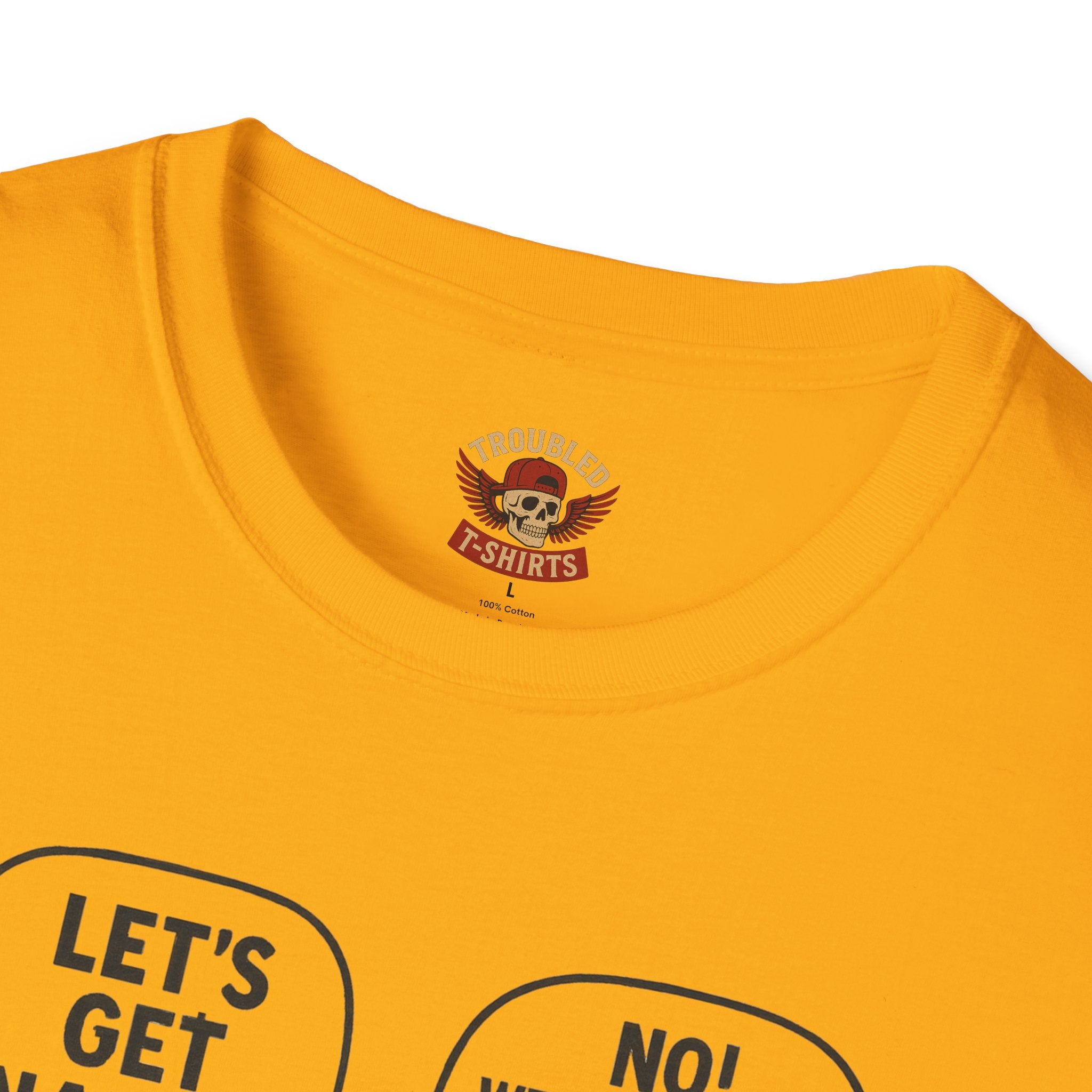 Retro Comic 'Let's Get Naked / We Are Having Ice Cream Like Normal People' Funny Graphic Tee