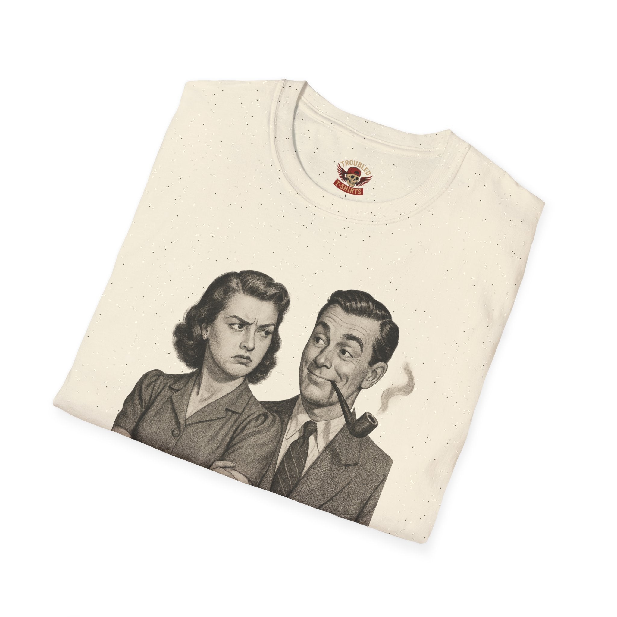 Vintage Couple T‑Shirt — "Can You Just Hug Me Normal?" Retro Humor Tee