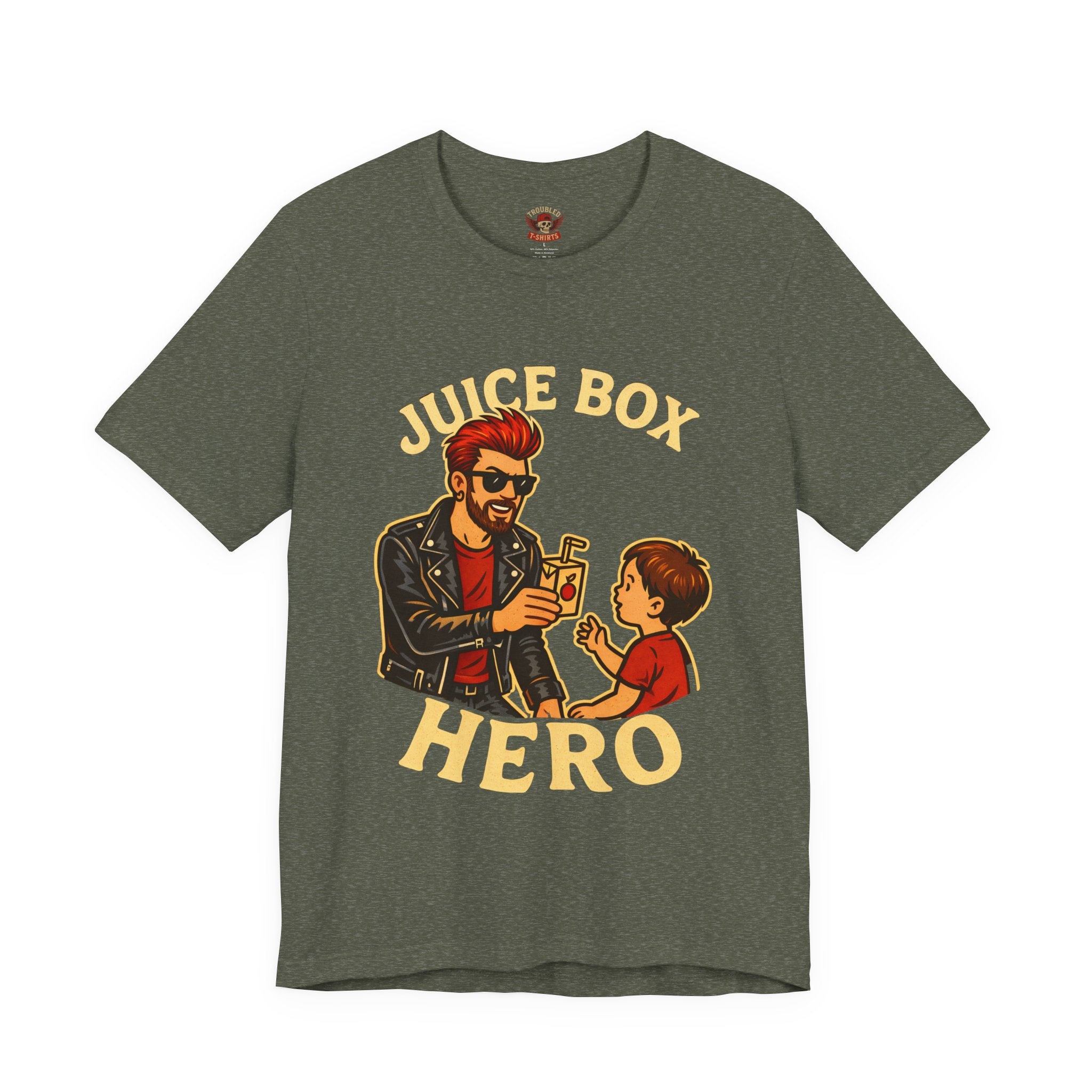 Funny Dad T-Shirt — "Dad Is a Rock Star" Juicebox Dad Tee