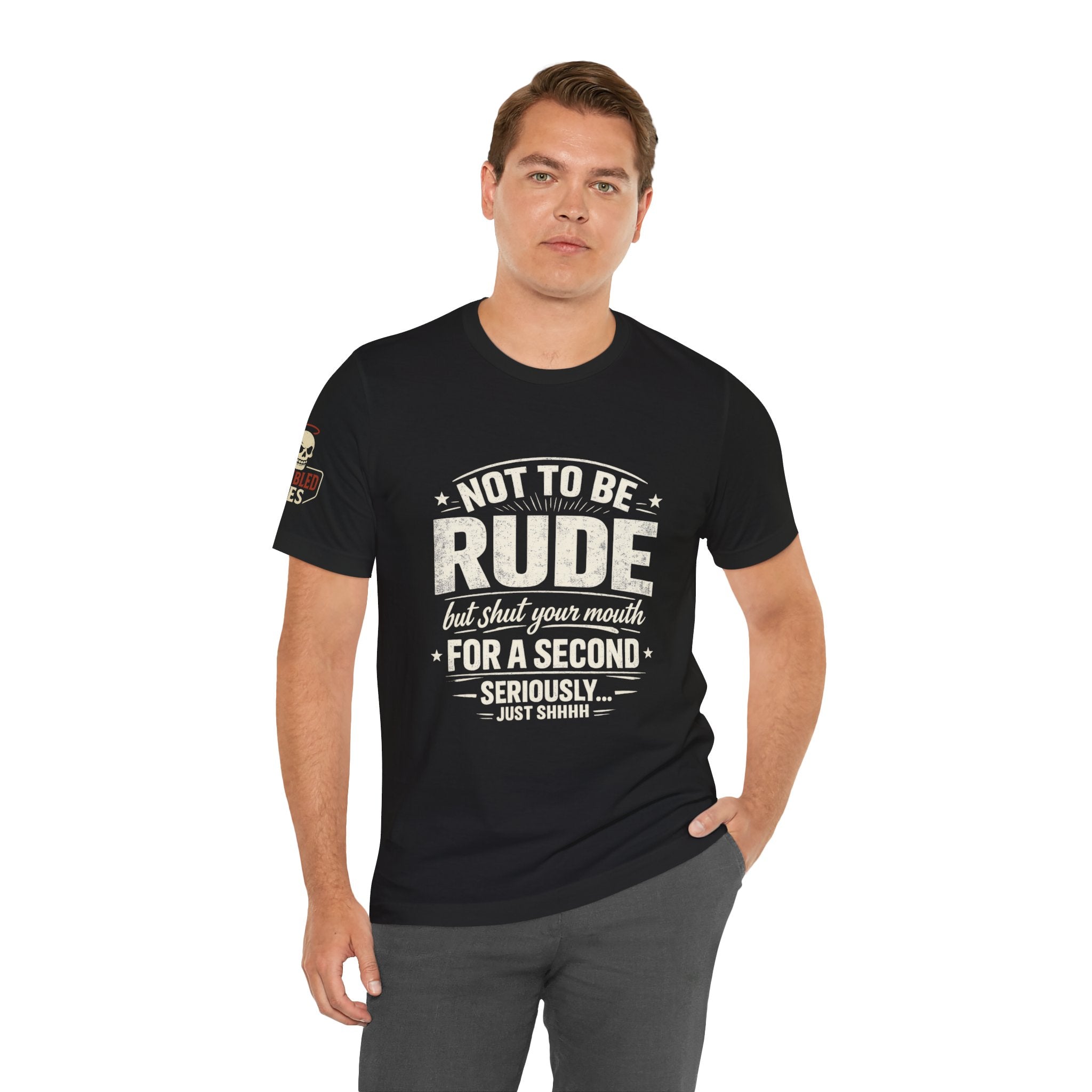 "Shut Your Mouth, Please" T-Shirt — Funny Sarcastic Graphic Tee