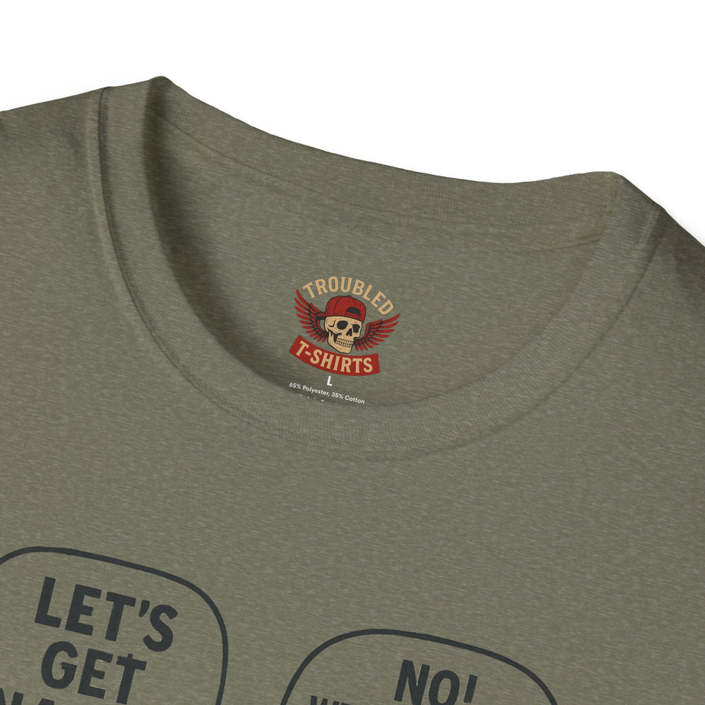 Retro Comic 'Let's Get Naked / We Are Having Ice Cream Like Normal People' Funny Graphic Tee