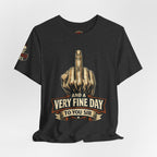 Polite Middle Finger T‑Shirt — Funny Sarcastic Graphic Tee
