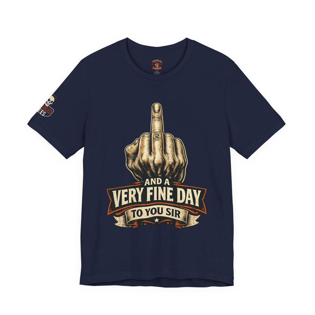 Polite Middle Finger T‑Shirt — Funny Sarcastic Graphic Tee