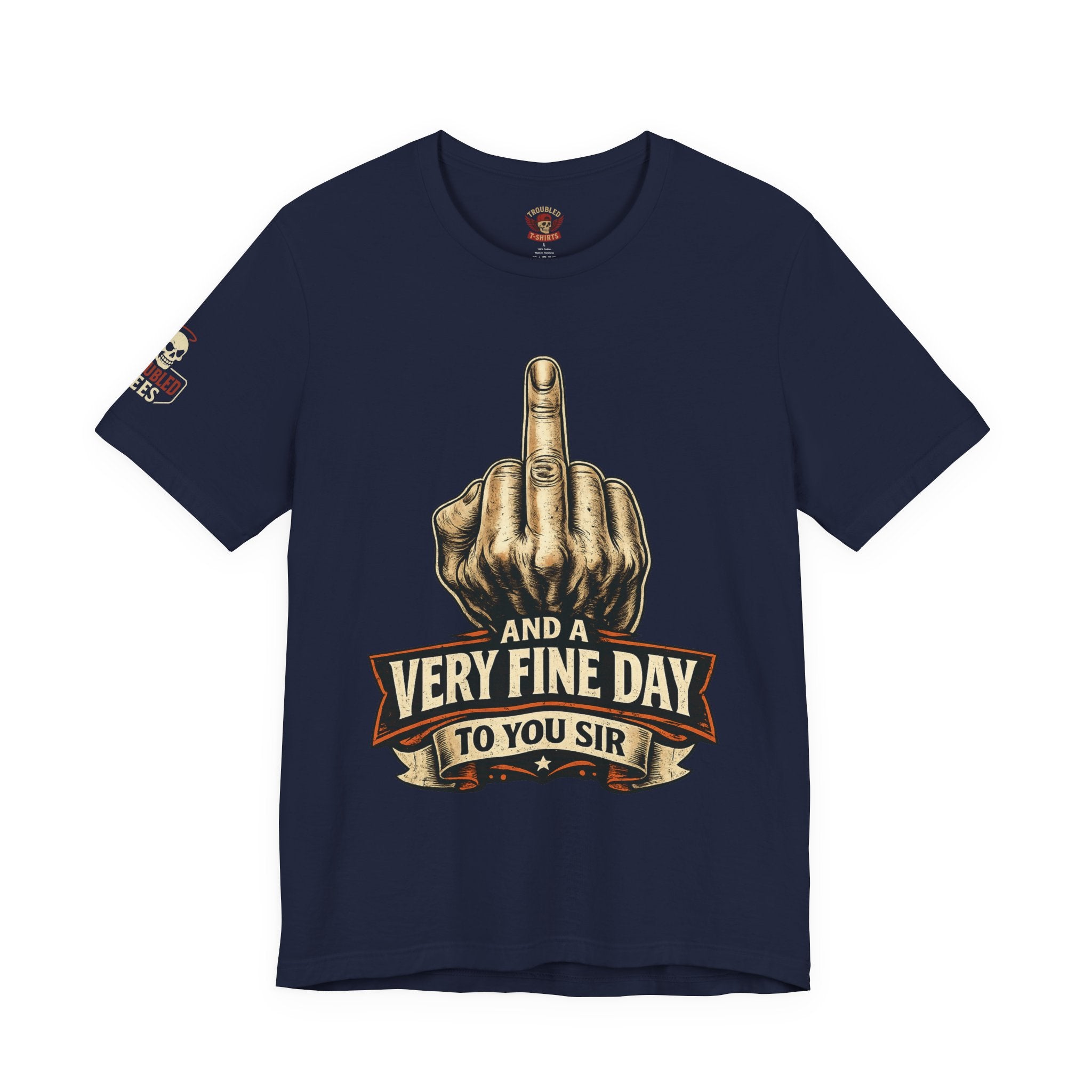 Polite Middle Finger T‑Shirt — Funny Sarcastic Graphic Tee