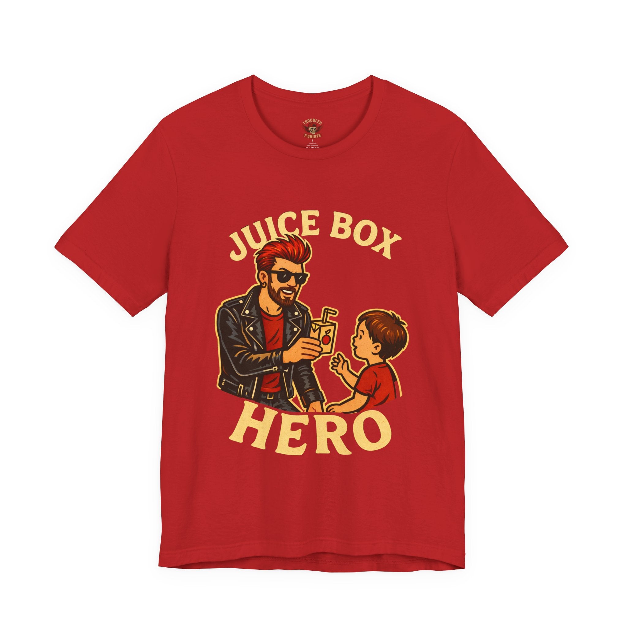 Funny Dad T-Shirt — "Dad Is a Rock Star" Juicebox Dad Tee