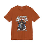 "Get Busy Livin' or Get Busy Dying, So Buy the Bike" T-Shirt — Funny Skeleton Biker Tee