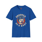 Dropped As A Baby T-Shirt — Funny Retro Baby Pilot Tee