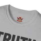 Truth, Lies & GoPro Footage T-Shirt — Funny Statement Tee for Videographers