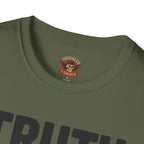 Truth, Lies & GoPro Footage T-Shirt — Funny Statement Tee for Videographers