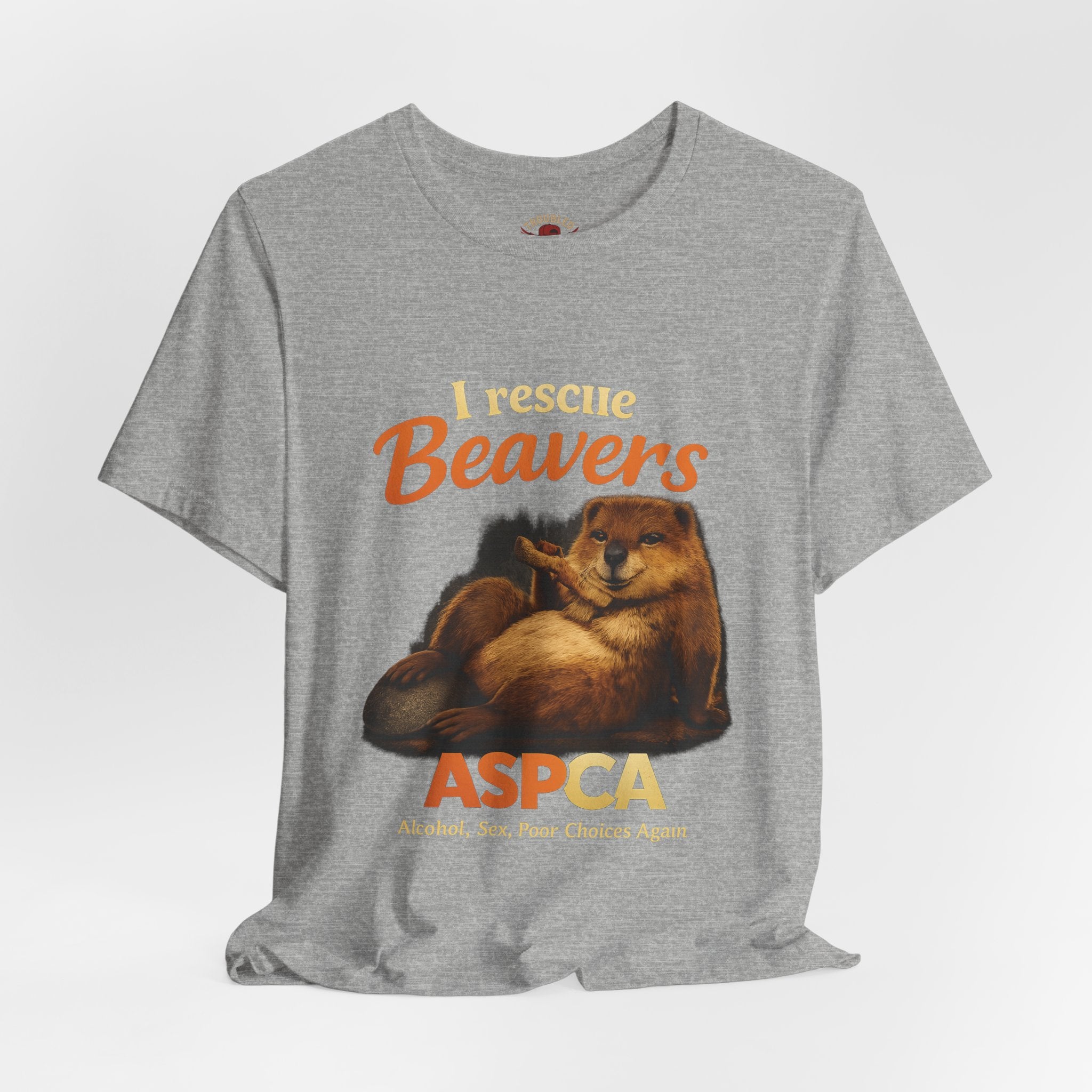 I Rescue Beavers Graphic Tee — Funny Tongue-in-Cheek Wildlife Shirt