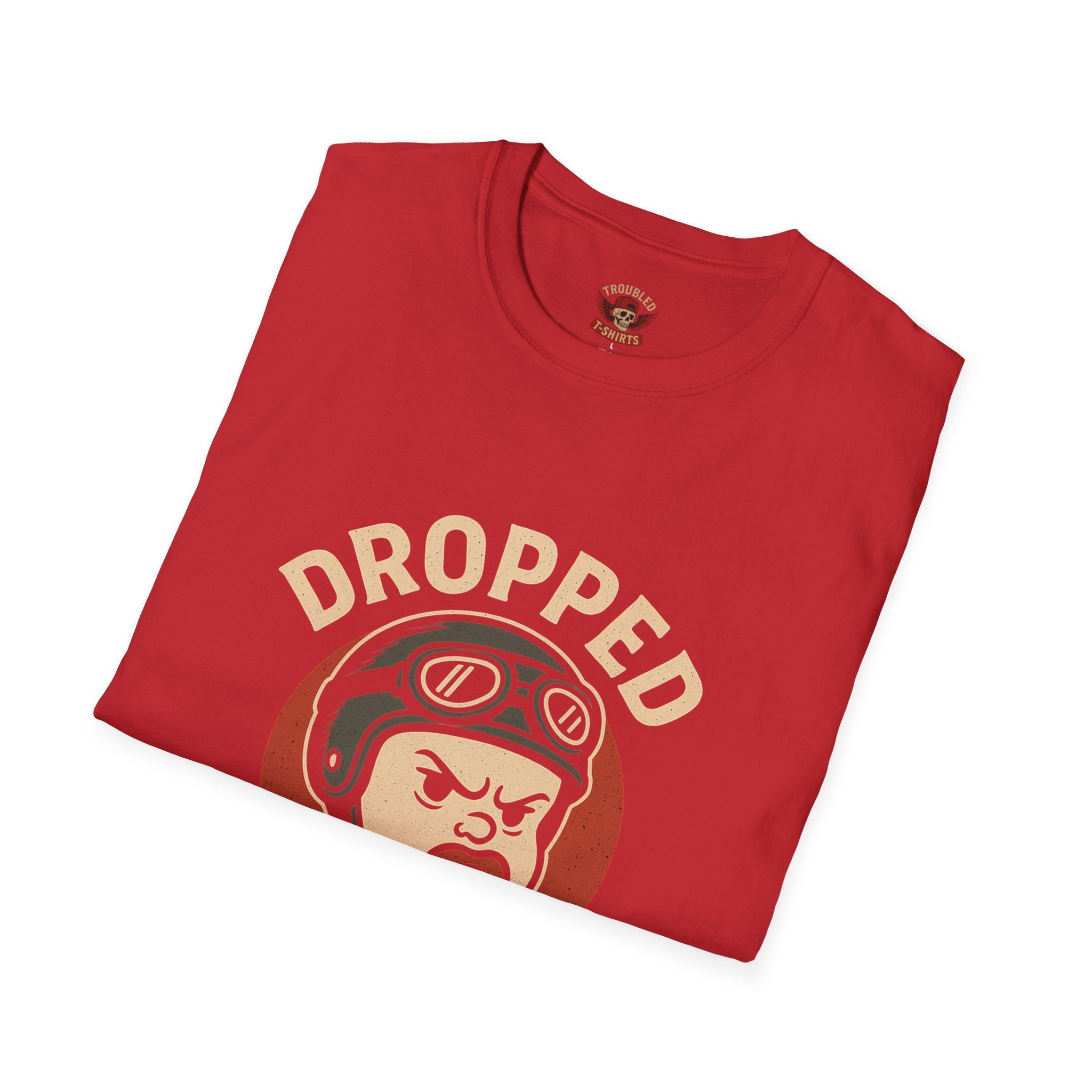 Dropped As A Baby T-Shirt — Funny Retro Baby Pilot Tee