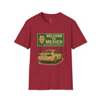 Welcome to Mexico BMW T-Shirt — Retro Road Trip Car Design
