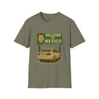 Welcome to Mexico BMW T-Shirt — Retro Road Trip Car Design