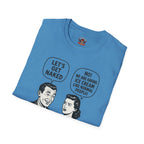 Retro Comic 'Let's Get Naked / We Are Having Ice Cream Like Normal People' Funny Graphic Tee