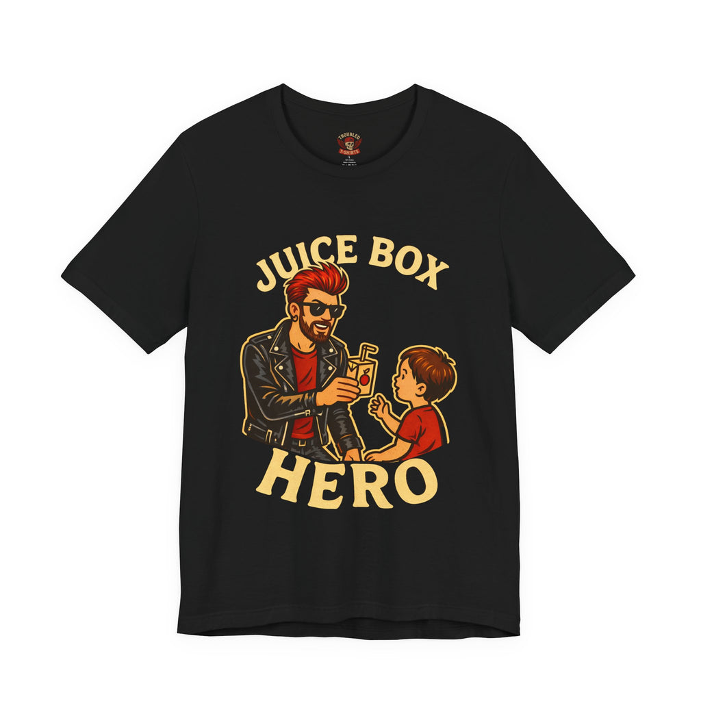 Funny Dad T-Shirt — "Dad Is a Rock Star" Juicebox Dad Tee