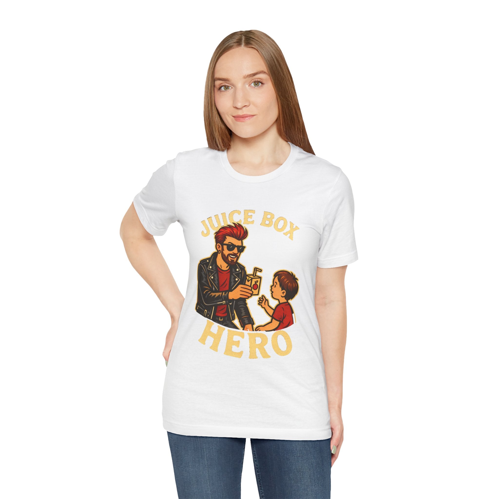 Funny Dad T-Shirt — "Dad Is a Rock Star" Juicebox Dad Tee