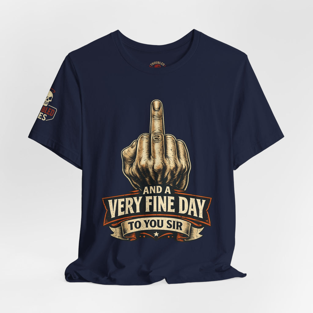 Polite Middle Finger T‑Shirt — Funny Sarcastic Graphic Tee