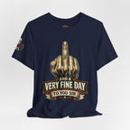 Polite Middle Finger T‑Shirt — Funny Sarcastic Graphic Tee