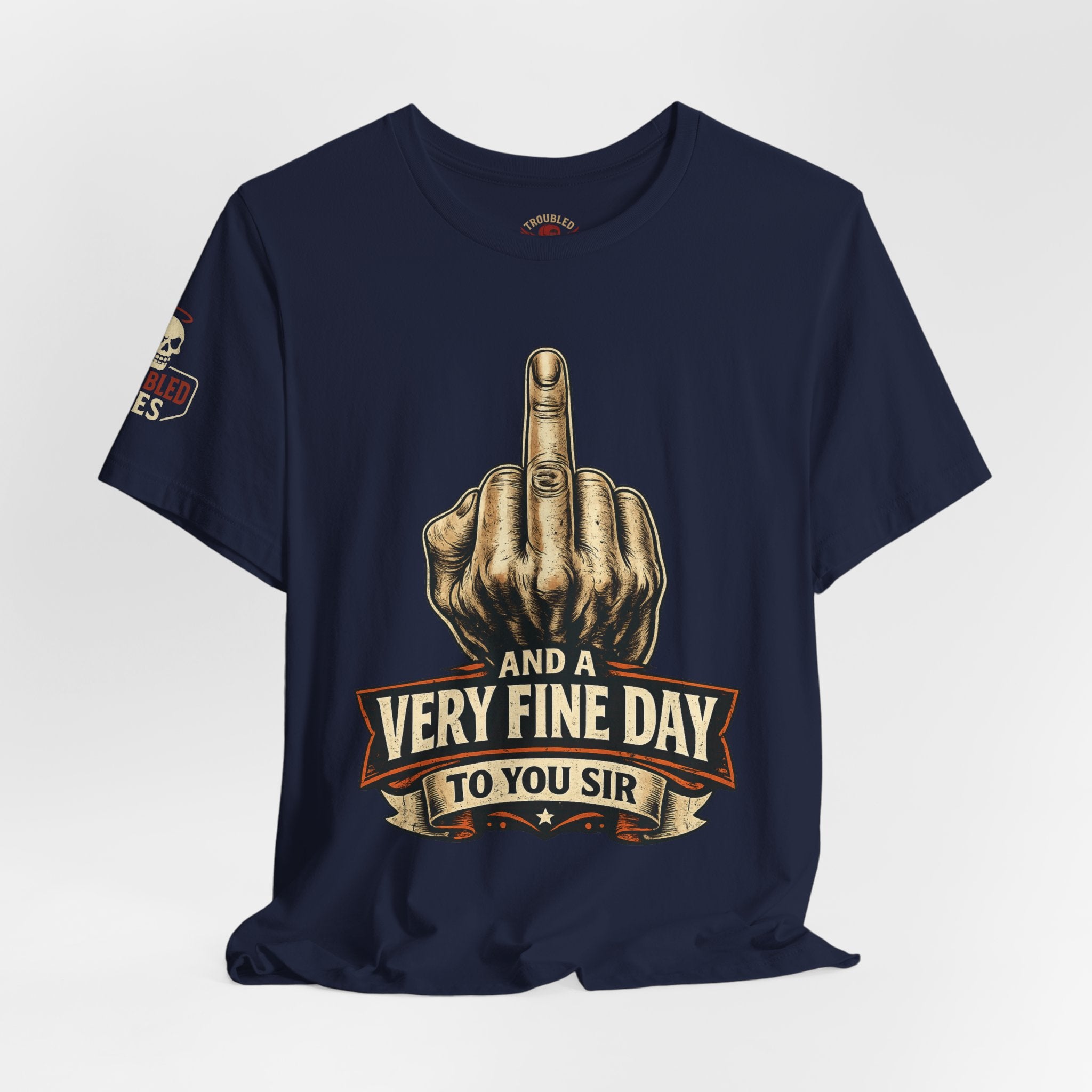 Polite Middle Finger T‑Shirt — Funny Sarcastic Graphic Tee