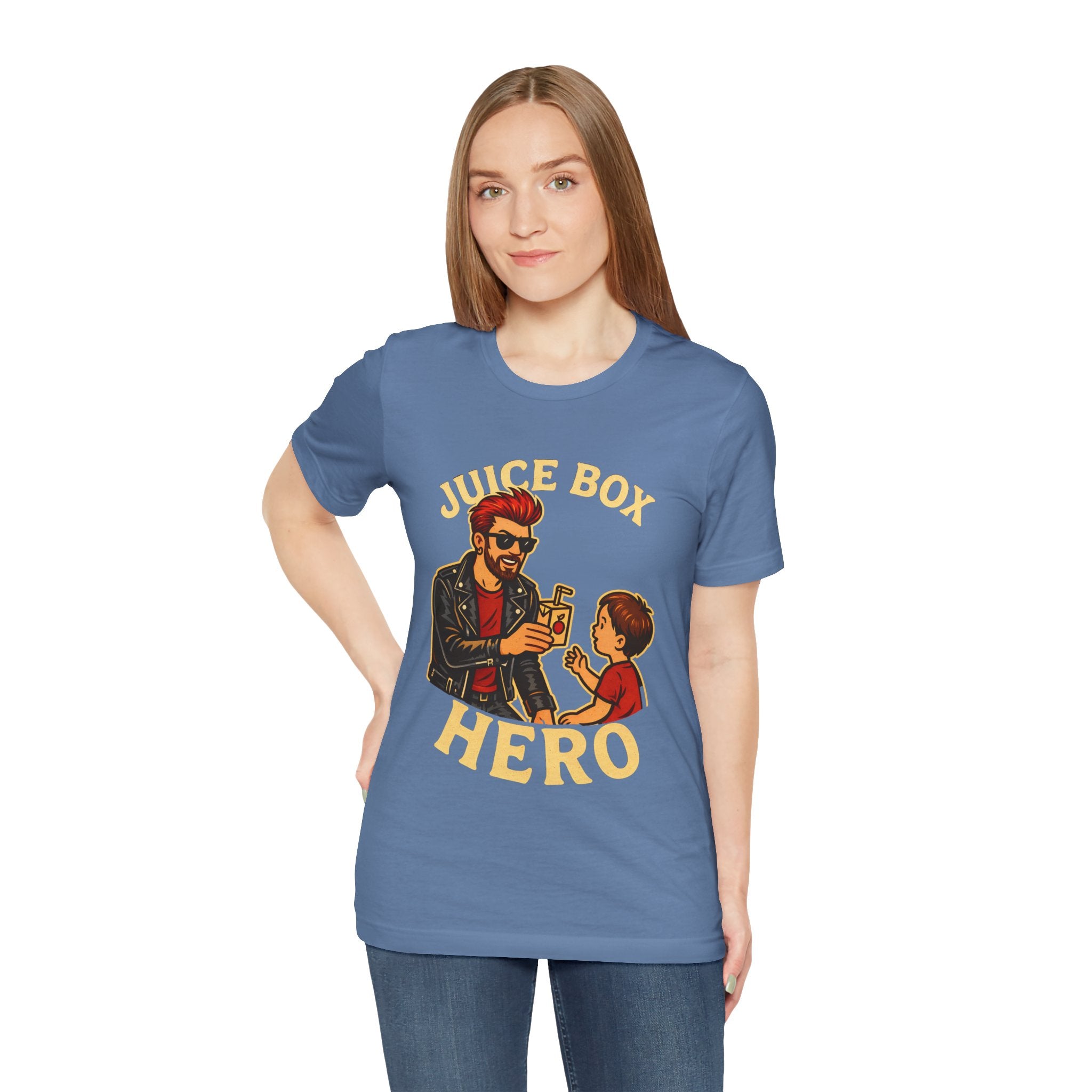 Funny Dad T-Shirt — "Dad Is a Rock Star" Juicebox Dad Tee