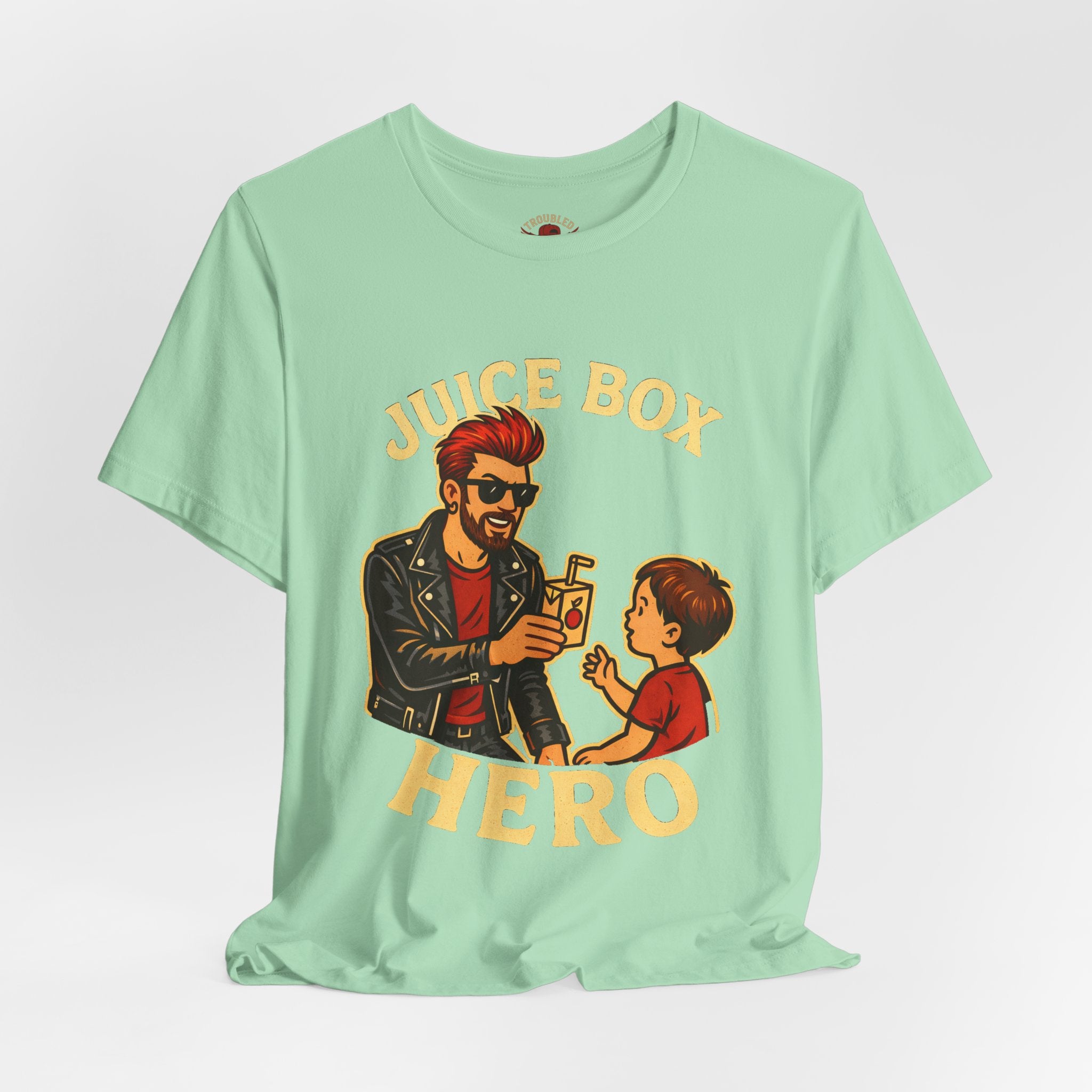 Funny Dad T-Shirt — "Dad Is a Rock Star" Juicebox Dad Tee