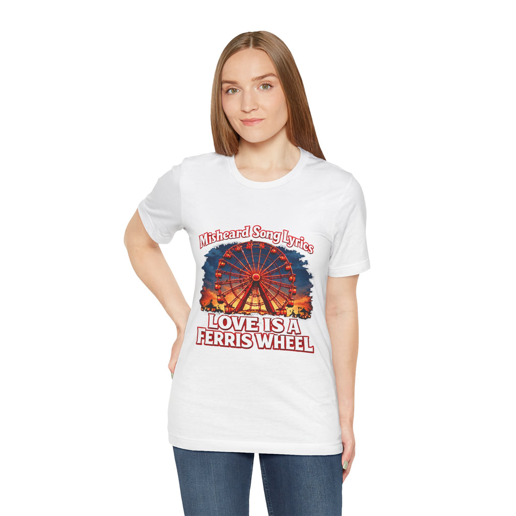Love is a Ferris Wheel T-Shirt — Misheard Lyrics Tee Love is a Battlefield by Pat Benatar