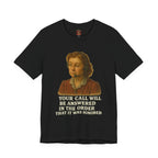 Customer Service Hold Joke T-Shirt — “How long do you wait on hold with customer service? I think they hate us.”
